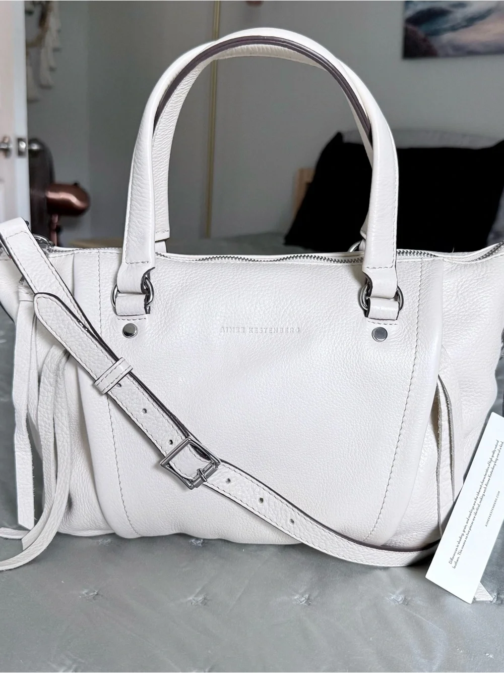 Aimee Kestenberg Leather Amsterdam Clay Satchel Shoulder Crossbody Bag